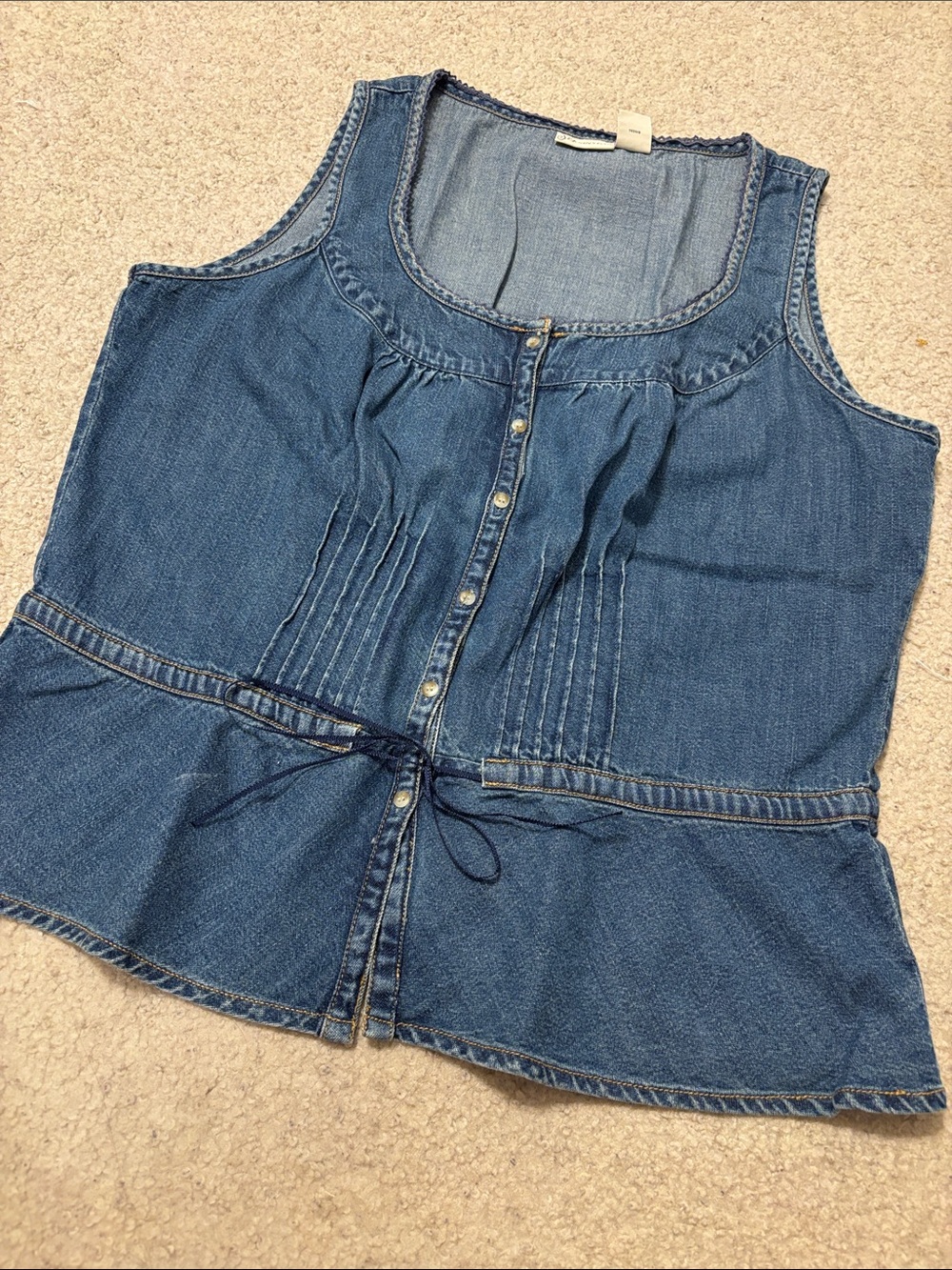 St. John's Bay Sleeveless Denim Peplum Top
